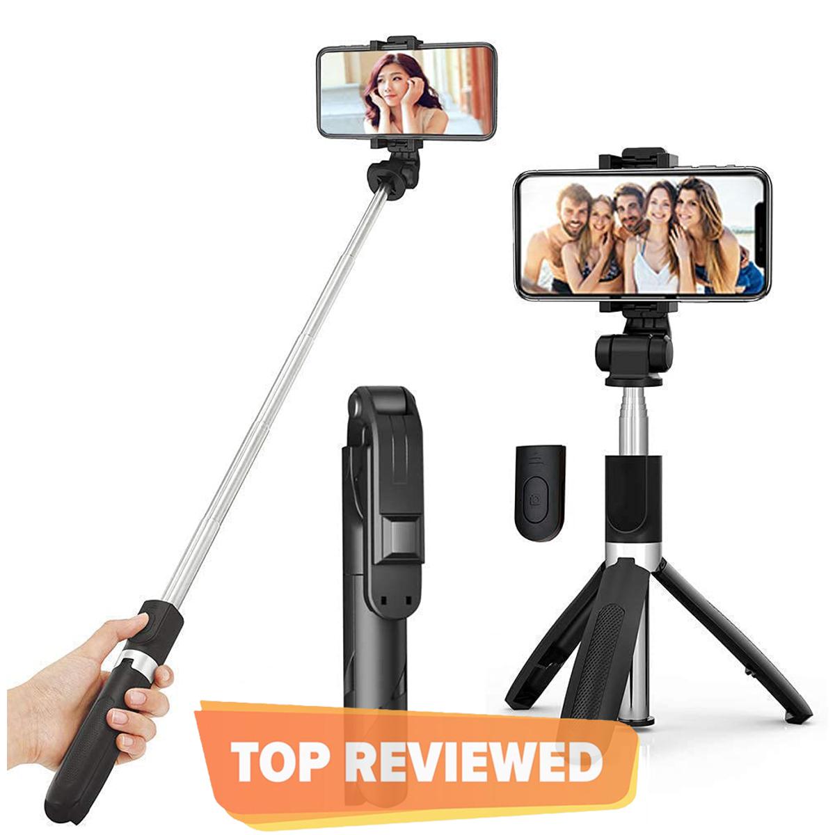 🌟R1S SELFIE STICK WITH BLUETHOOTH REMOTE🎒